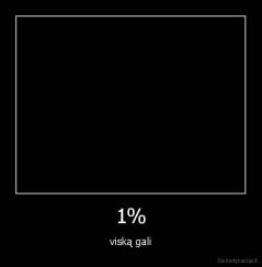 1% - viską gali