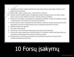 10 Forsų įsakymų - 