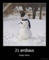 21 amžiaus - sniego senis.