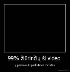 99% žiūrinčių šį video  - jį persuka iki paskutinės minutės