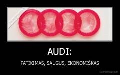 AUDI: - PATIKIMAS, SAUGUS, EKONOMIŠKAS