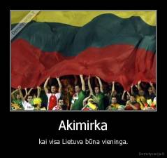Akimirka - kai visa Lietuva būna vieninga.