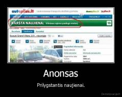 Anonsas - Prilygstantis naujienai.