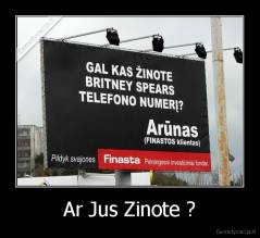 Ar Jus Zinote ? - 