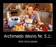 Archimedo dėsnis Nr. 5.1: - liūdni kūnai plečiasi