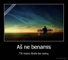 Aš ne benamis - Tik mano širdis be namų