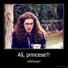 Aš, princesė?! - Užsičiaupk!