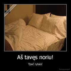 Aš tavęs noriu! - Ypač rytais!