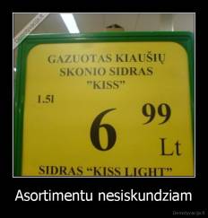 Asortimentu nesiskundziam - 