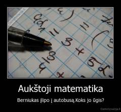 Aukštoji matematika - Berniukas įlipo į autobusą.Koks jo ūgis?