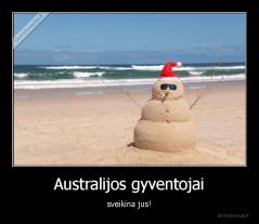 Australijos gyventojai - sveikina jus!