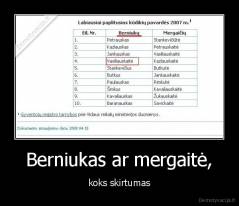 Berniukas ar mergaitė, - koks skirtumas