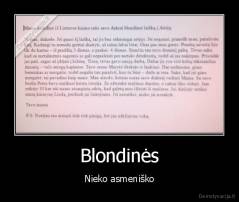 Blondinės - Nieko asmeniško