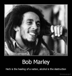 Bob Marley - Herb is the healing of a nation, alcohol is the destruction