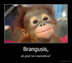 Brangusis, - aš graži be kosmetikos?