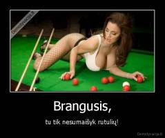 Brangusis, - tu tik nesumaišyk rutulių!