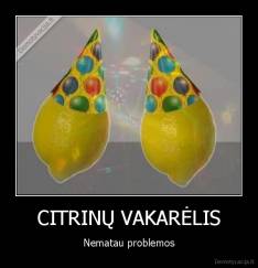 CITRINŲ VAKARĖLIS - Nematau problemos