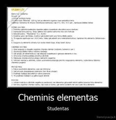 Cheminis elementas - Studentas