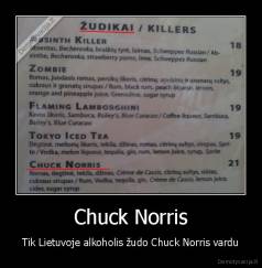 Chuck Norris - Tik Lietuvoje alkoholis žudo Chuck Norris vardu