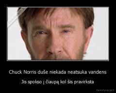 Chuck Norris duše niekada neatsuka vandens - Jis spokso į čiaupą kol šis pravirksta