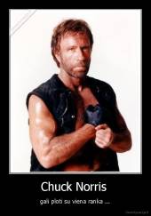 Chuck Norris  -  gali ploti su viena ranka ... 