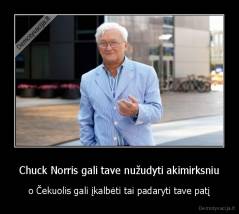 Chuck Norris gali tave nužudyti akimirksniu - o Čekuolis gali įkalbėti tai padaryti tave patį