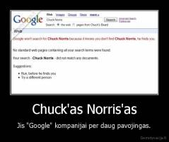 Chuck'as Norris'as - Jis "Google" kompanijai per daug pavojingas.