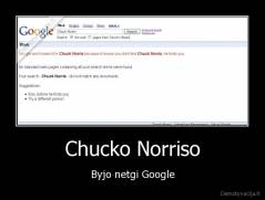 Chucko Norriso - Byjo netgi Google