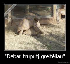 "Dabar truputį greitėliau" - 