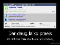 Dar daug laiko praeis - Kol Lietuvos torrent'ai turės tiek seed'erių