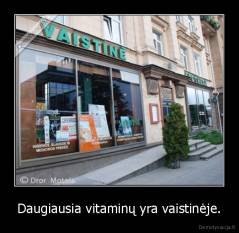 Daugiausia vitaminų yra vaistinėje. - 