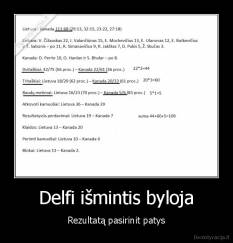 Delfi išmintis byloja - Rezultatą pasirinit patys