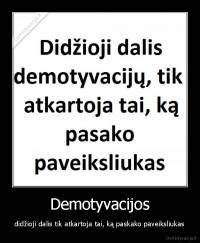 Demotyvacijos - didžioji dalis tik atkartoja tai, ką paskako paveiksliukas