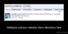 Didžiausia Lietuvos rinktinės Dievo Klemzūros fanė - 