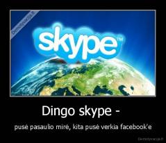 Dingo skype -  - pusė pasaulio mirė, kita pusė verkia facebook'e