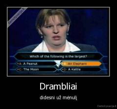 Drambliai - didesni už mėnulį