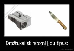 Drožtukai skirstomi į du tipus: - 