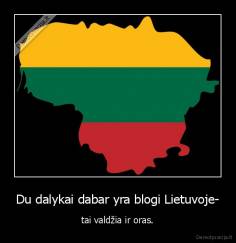 Du dalykai dabar yra blogi Lietuvoje- - tai valdžia ir oras.