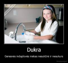 Dukra - Geresnės indaplovės niekas nesukūrė ir nesukurs