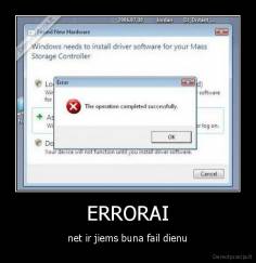 ERRORAI - net ir jiems buna fail dienu