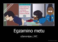 Egzamino metu - užsinorėjau į WC