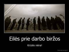 Eilės prie darbo biržos - Krizės nėra!