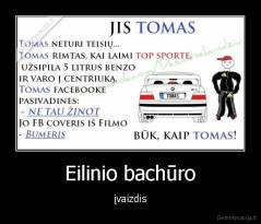 Eilinio bachūro - įvaizdis