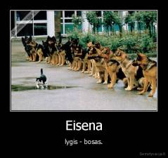 Eisena - lygis - bosas.