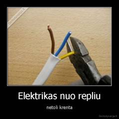 Elektrikas nuo repliu - netoli krenta