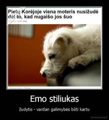 Emo stiliukas - žudytis - vardan galimybės būti kartu