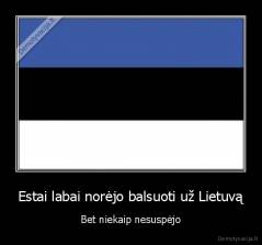 Estai labai norėjo balsuoti už Lietuvą - Bet niekaip nesuspėjo