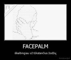 FACEPALM - iškalbingiau už tūkstančius žodžių