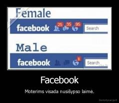 Facebook - Moterims visada nusišypso laimė.