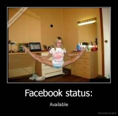 Facebook status: - Available